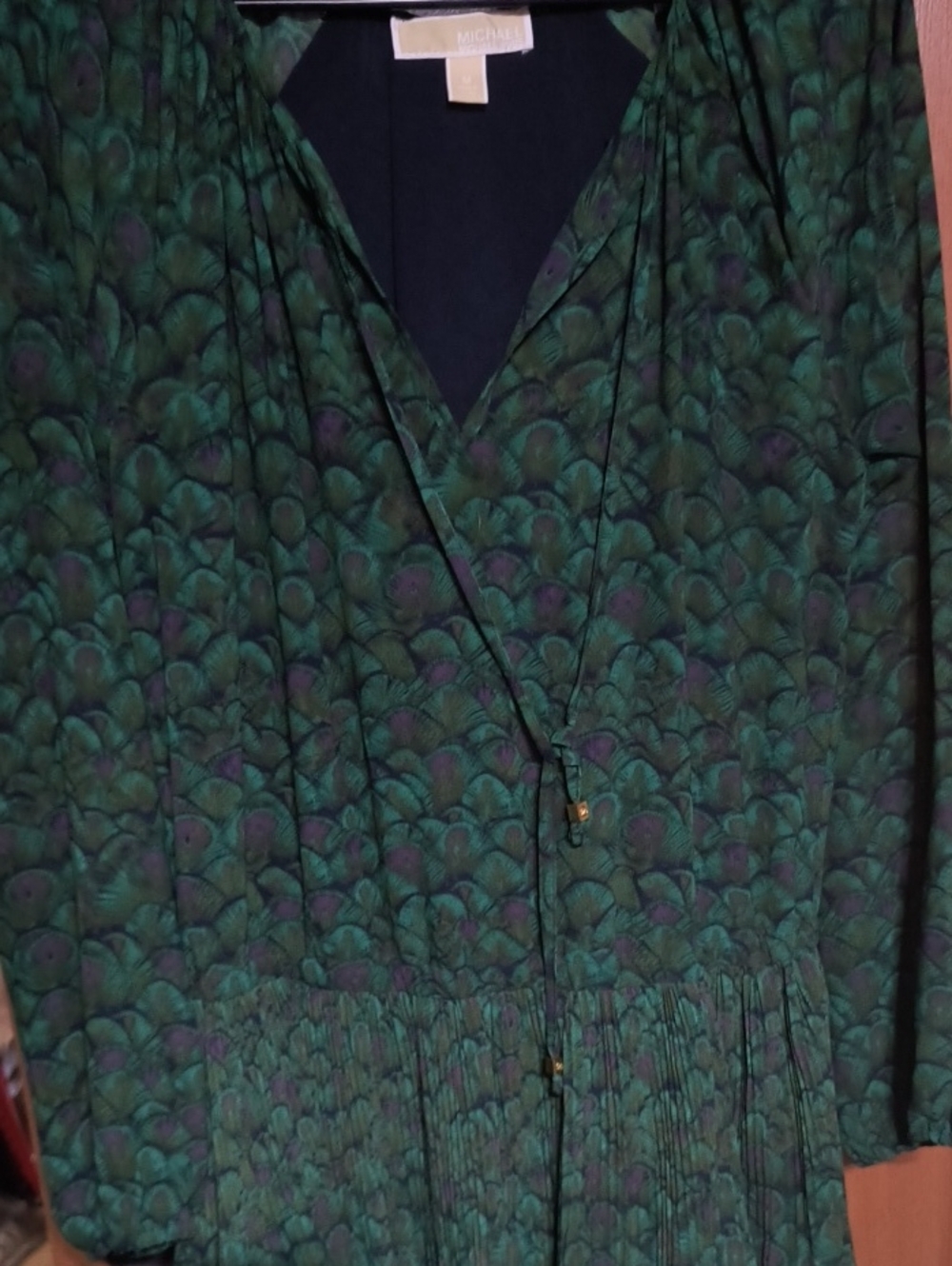 Michael Kors Green and Teal High-Low Skirt